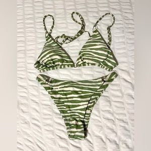 Green Zebra Bikini SET